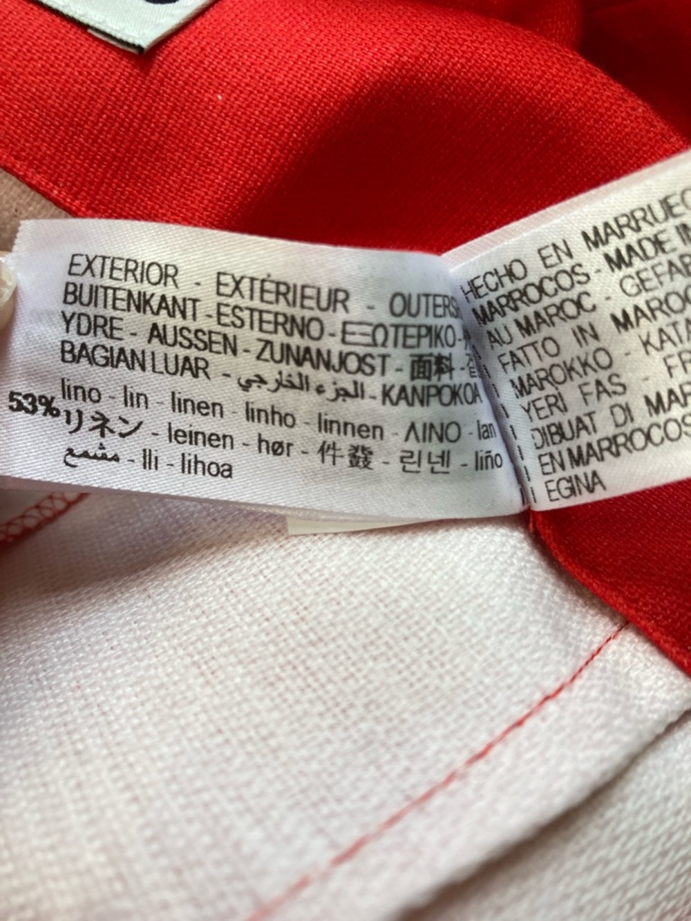 ZARA Red White Floral Linen Cotton Pencil Skirt - Picture 9 of 11